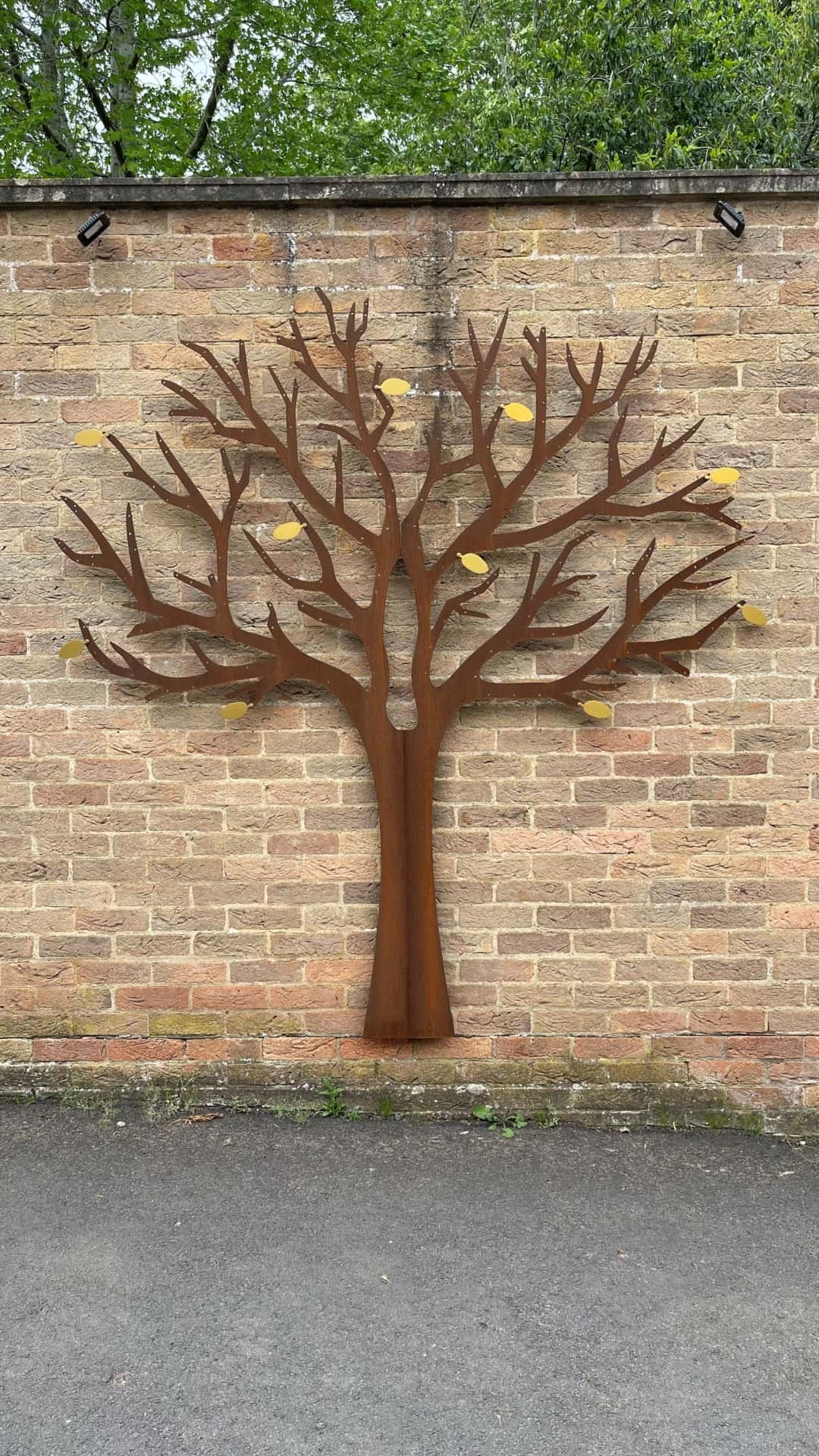 Wall mounted memorial tree Memorialtrees.co.uk