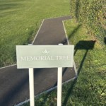 Sign to memorial tree at Swaston Perish cemetery